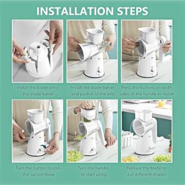 Top 5-in-1 Rotary Cheese Grater for Quick Prep