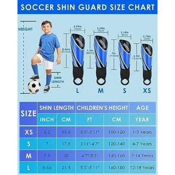 BROTOU Shin Guards Soccer Youth, Soccer Shin Guards for Kids 3-15, Light Weight Adjustable Straps Shin Pads Protection Equipment with Ankle and Leg Calf Protection (S, Blue)