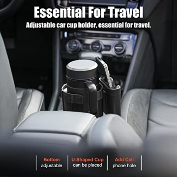 Adjustable Car Cup Holder Expander Fits Hydro Flasks