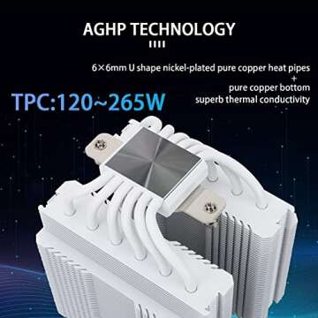 Thermalright Peerless Assassin 120 SE ARGB White CPU Air Cooler, 6 Heat Pipes CPU Cooler, Dual 120mm...