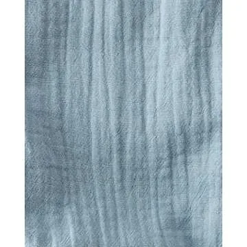 little planet by carter's unisex-baby Organic Cotton Gauze Overall Jumpsuit, Blue Creek, 9 Months