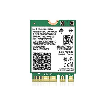 Intel AX210 WiFi 6E Wireless Card - Bluetooth 5.3 Tri-Band 5400Mbps for Laptop