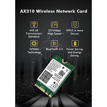 Intel AX210 WiFi 6E Wireless Card - 5400Mbps Adapter