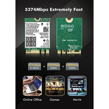 Intel AX210 WiFi 6E Wireless Card - 5400Mbps Adapter