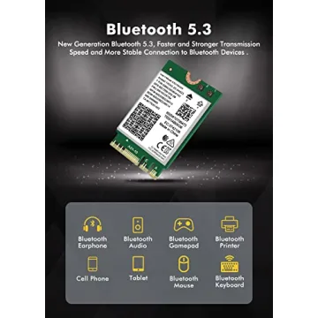 Intel AX210 WiFi 6E Wireless Card - 5400Mbps Adapter