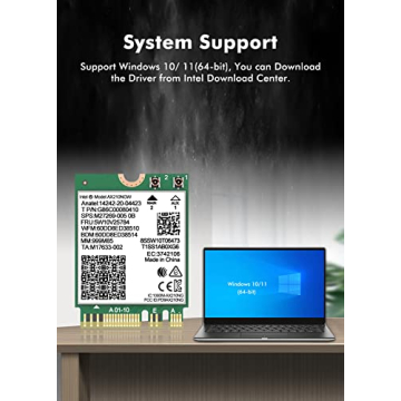 Intel AX210 WiFi 6E Wireless Card - 5400Mbps Adapter