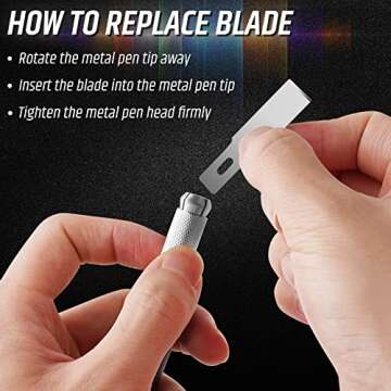 DIYSELF 16-Piece Craft Knife Set, Exacto Knife Set, 3-Piece Hobby Knife with 10-Piece Exacto Knife B...