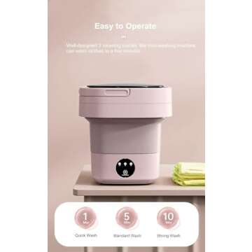 MacLehose Mini Portable Washing Machine,9L, Mini Washer and Dryer Combo, Foldable,Portable Washer Ma...