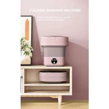 MacLehose Mini Portable Washing Machine,9L, Mini Washer and Dryer Combo, Foldable,Portable Washer Machine for Baby Clothes, Underwear or Socks,Small Clothes, Camping&Travel Laundry,Mini Washer