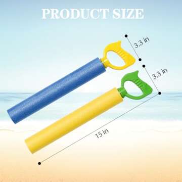OKGD 4-Pack Water Blaster Soaker Guns Set,15'' Water Guns with Plastic Handle Outdoor Swimming Pool ...