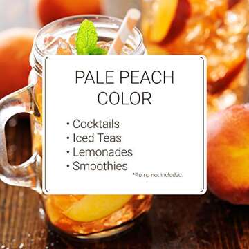 Monin - White Peach Syrup, Juicy Ripe Peach Flavor, Perfect for Cocktails, Mocktails, Iced Teas, & Smoothies, Gluten-Free, Non-GMO (1 Liter)