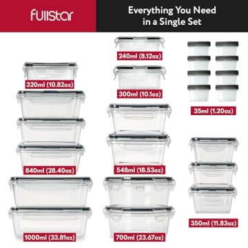 Fullstar 50 PCS Airtight Food Storage Containers Set