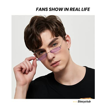 Trendy Slocyclub Vintage Rectangle Skinny Sunglasses Online