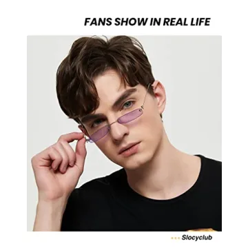 Trendy Slocyclub Vintage Rectangle Skinny Sunglasses Online