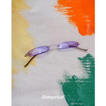 Trendy Slocyclub Vintage Rectangle Skinny Sunglasses Online