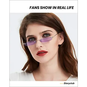 Trendy Slocyclub Vintage Rectangle Skinny Sunglasses Online