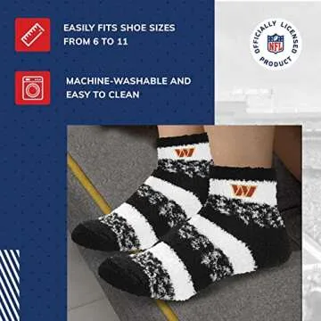 NFL Cozy Slipper Socks for Women - Washington Commanders
