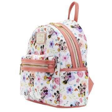 Loungefly Disney Mickey & Minnie Mouse Floral Mini Backpack