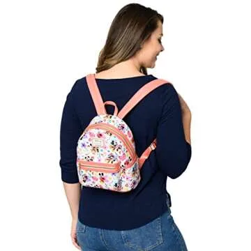 Loungefly Disney Mickey & Minnie Mouse Floral Mini Backpack
