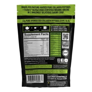 Giant Sports Bone Broth Plus Greens | Organic Super Greens Powder Mix