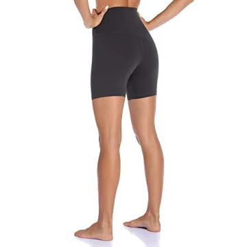 YUNOGA High Waisted Yoga Shorts Soft Breathable Workout