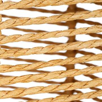 Amazon Brand – Stone & Beam Contemporary Rattan Table Lamp, LED Bulb Included, 22"H, Natural Tan