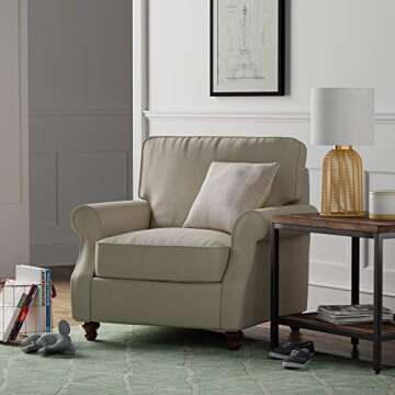 Amazon Brand – Stone & Beam Contemporary Rattan Table Lamp, LED Bulb Included, 22"H, Natural Tan