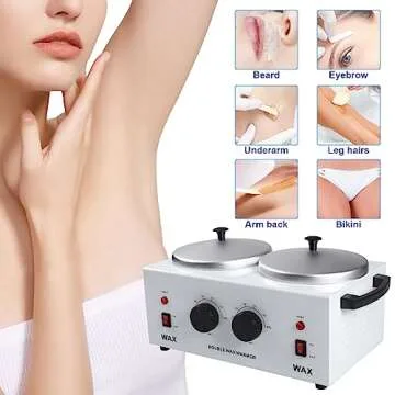 Professional Double Wax Warmer For Hair Removal SPA Dual Wax Pot Waxing Machine Kit For Women, Wax Heater With Adjustable Temperature Set