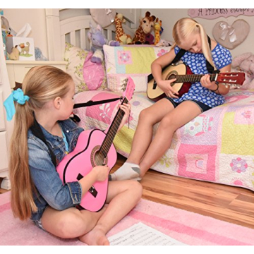 30" Pink Classical Guitar Set for Kids with Accessories