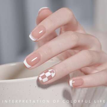 GAOY Black White Gel Nail Polish Art Liner, 8ML 2 Colors for Nail Paint Design with Thin Brush DIY French Manicure and Pedicure at Home