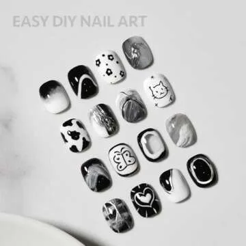 GAOY Gel Nail Polish Art Liner Set - 2 Colors for Nail Designs