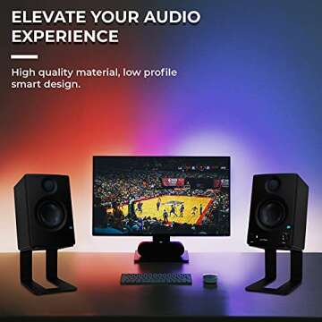 HumanCentric Desktop Speaker Stands for Optimal Sound Experience