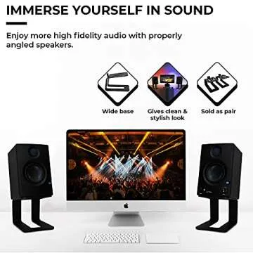 HumanCentric Desktop Speaker Stands for Optimal Sound Experience