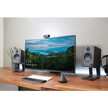 HumanCentric Desktop Speaker Stands for Optimal Sound Experience