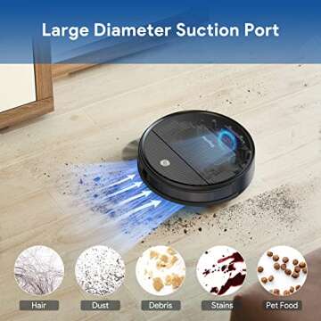 Bagotte 2-in-1 Robot Vacuum with 2000Pa Suction