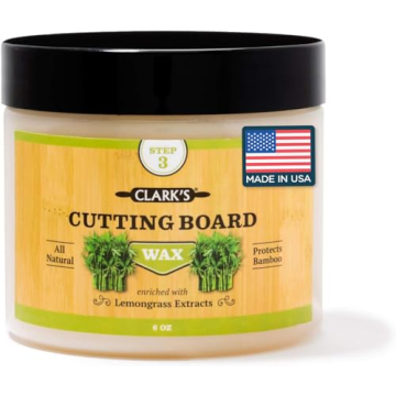 CLARK'S Cutting Board Wax Food Grade - All Natural Butcher Block Conditioner for Wooden Kitchen Uten...