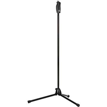 K&M König & Meyer 25680.577.55 One Hand Microphone Stand | Soft Touch Easy Clutch for Adjustable He...