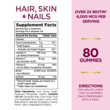 Nature's Bounty Hair, Skin, Nails Gummies with Biotin