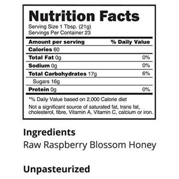 Raspberry Blossom Raw Honey | Pure, Gluten-Free Sweetener