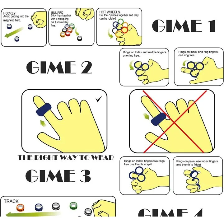 Magnetic Anxiety Relief Spinner Toy for Calm Focus