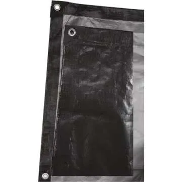 Roughneck 6-Oz. Extreme-Duty Black/Silver Poly Tarp - 10ft. x 12ft.