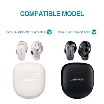 SURITCH Protective Case for Bose QuietComfort Earbuds II 2022 / QuietComfort Ultra 2023, Shockproof ...