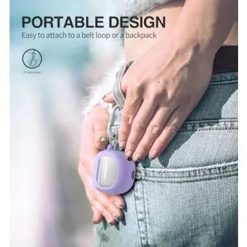 SURITCH Protective Case for Bose QuietComfort Earbuds II 2022 / QuietComfort Ultra 2023, Shockproof Case Cover for Bose QC ii 2 Charging Case Accessories with Carabiner, Purple