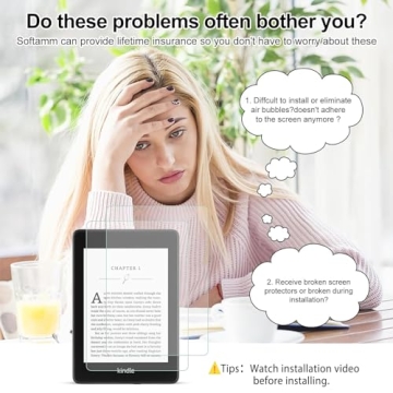 2 Pack Anti Blue Light Glass Screen Protector for Kindle Paperwhite