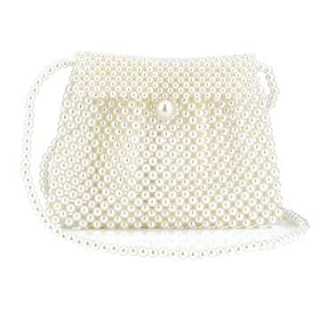 Handmade Women Pearl Clutch Tote Bag for Parties and Events