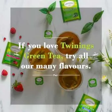 Twinings Green Tea Bags - Caffeinated Tea Made from Fresh Green Tea Leaves, Perfect for Hot or Iced Tea, 50 Count