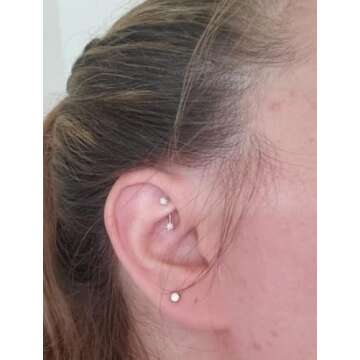 Elegant 6pcs Stainless Steel Rose Gold Body Piercing Set