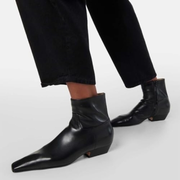 Miss Left Stylish Square Toe Ankle Booties for Women