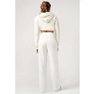 MAGISDU Women's High-Waisted Wide Leg Sweatpants