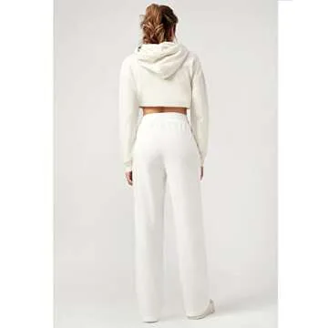 MAGISDU Women's High-Waisted Wide Leg Sweatpants